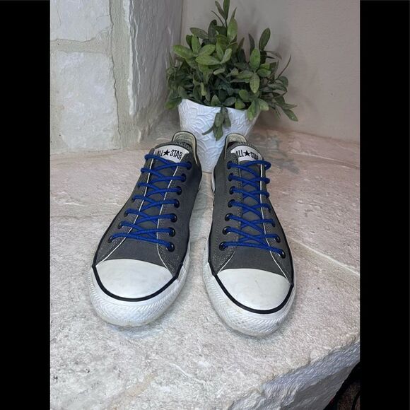 Converse All Stars dark grey sneakers sz 10 - Picture 2 of 6